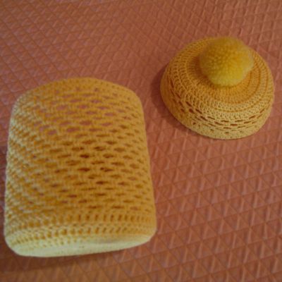 Trousse crochet jaune