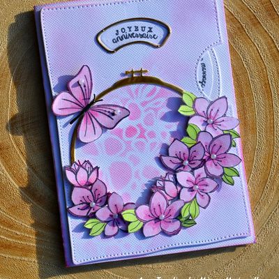 carterie artisanale de Majorelle: une carte d' anniversaire printanière