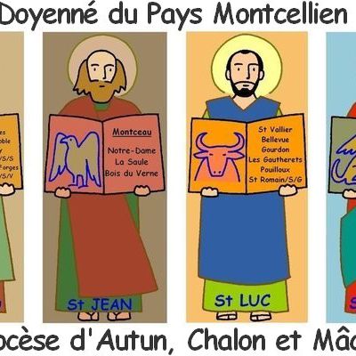 Paroisses du doyenné des quatre Évangélistes en pays montcellien