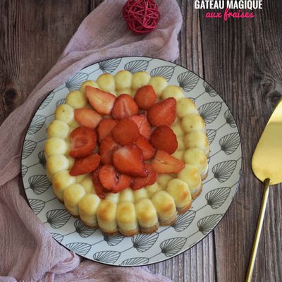 Gâteau magique aux fraises