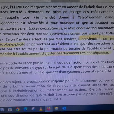 EHPAD et pharmacies : réponse de l'ARS
