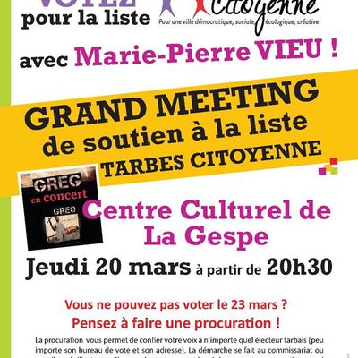 Grand meeting de soutien avant le 1er tour!