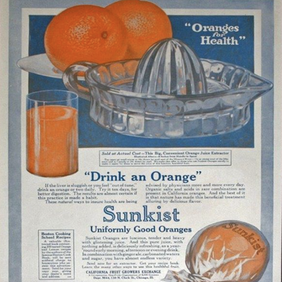 Histoire du jus d'orange ou comment vendre de la santé pour remplir son compte en banque. A la recherche du réel...