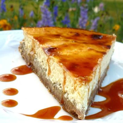 Cheesecake à la rhubarbe 
