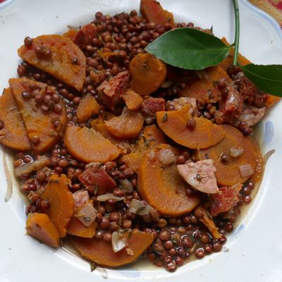 Lentilles aux deux saucisses