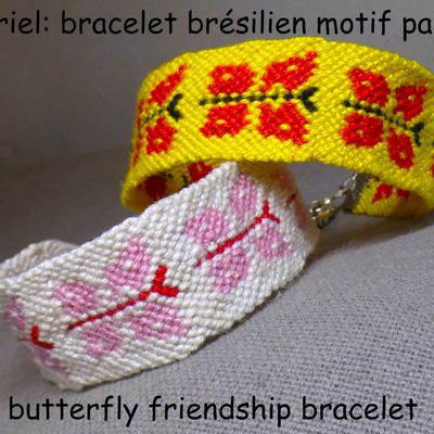 Tutoriel:🦋 bracelet brésilien motif papillon 🦋 